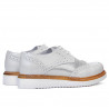 Damskie buty casual 663-1 biały perłowy kombinowany