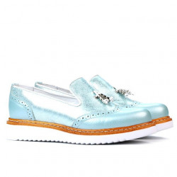 Damskie buty casual 659 turkusowo połączone