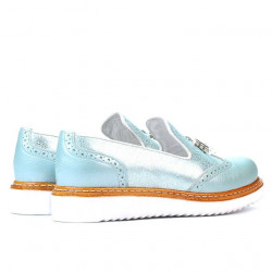 Damskie buty casual 659 turkusowo połączone