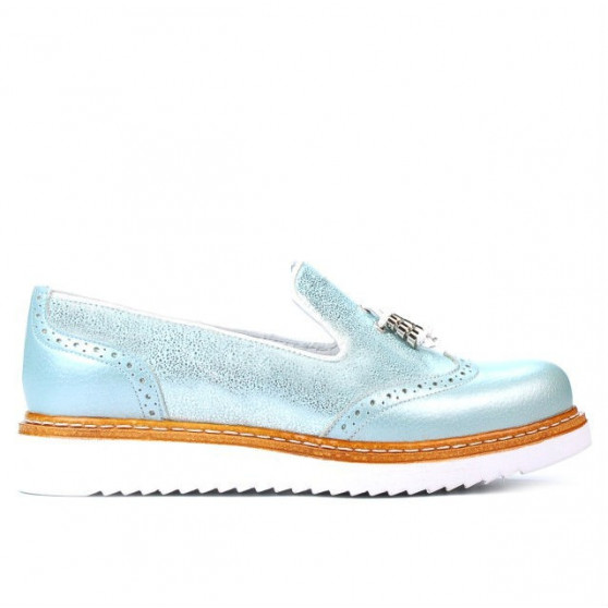 Damskie buty casual 659 turkusowo połączone