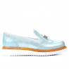 Damskie buty casual 659 turkusowo połączone