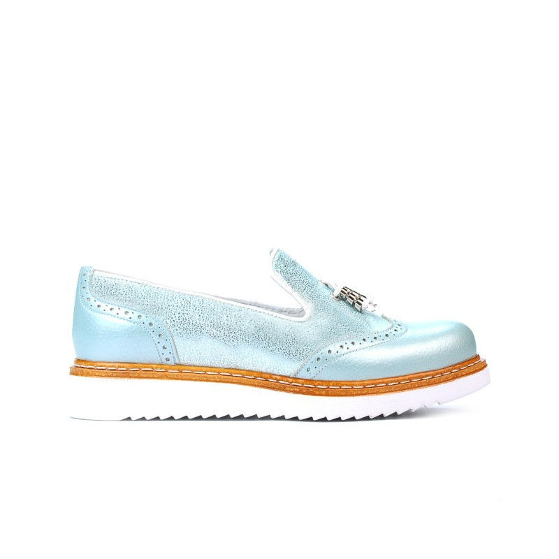 Damskie buty casual 659 turkusowo połączone