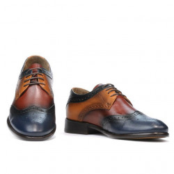Buty casual / eleganckie dla mężczyzn 874 indygo+brązowy