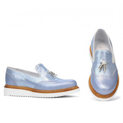 Damskie buty casual 659 niebiesko-perłowe kombinowane