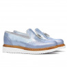 Damskie buty casual 659 niebiesko-perłowe kombinowane