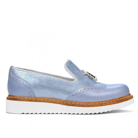 Damskie buty casual 659 niebiesko-perłowe kombinowane