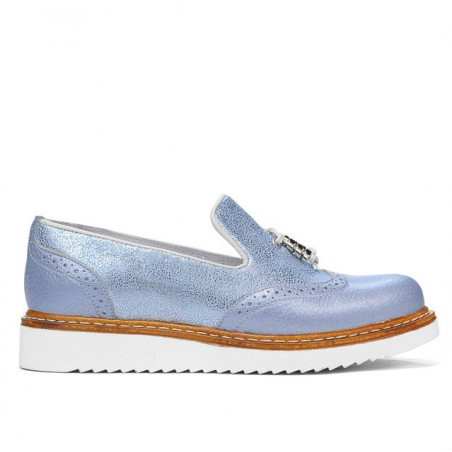 Damskie buty casual 659 niebiesko-perłowe kombinowane