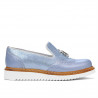 Damskie buty casual 659 niebiesko-perłowe kombinowane