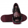 Półbuty casual męskie 831 lakier bordo łączony