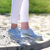 Damskie buty casual 663-1 niebiesko-perłowe