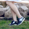 Damskie buty sportowe 682 czarny lakierowany łączony lifestyle