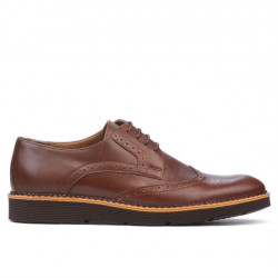 Męskie buty casual 831-1 brązowe