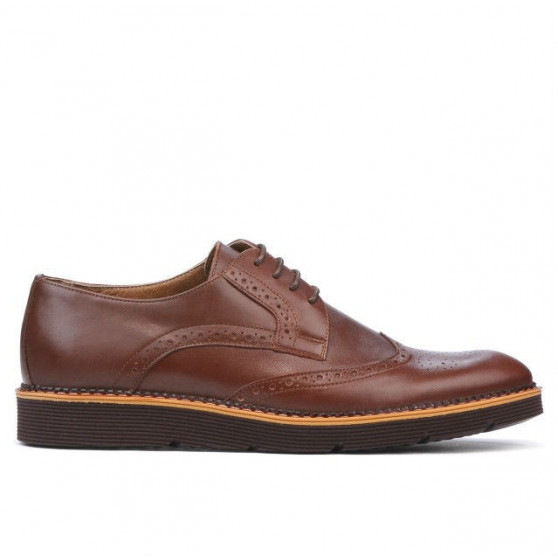 Męskie buty casual 831-1 brązowe