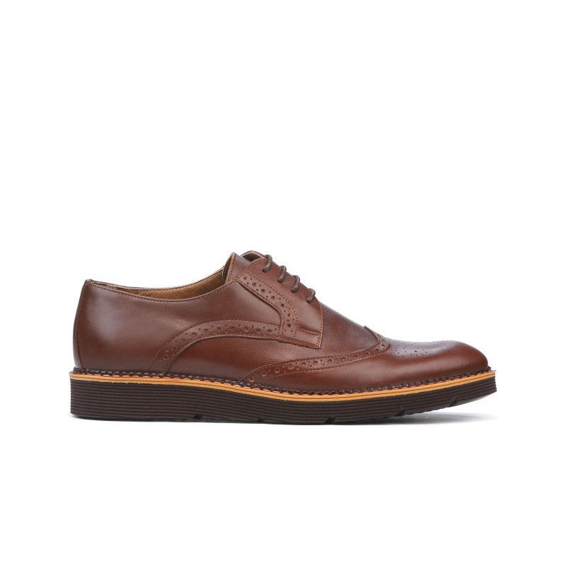 Męskie buty casual 831-1 brązowe