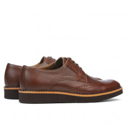 Męskie buty casual 831-1 brązowe
