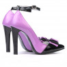 Eleganckie buty damskie 1264 lakier fioletowy+czarny