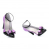 Eleganckie buty damskie 1264 lakier fioletowy+czarny