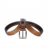 Pasek męski 18b croco czarny+brązowy
