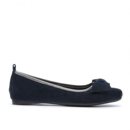 Baleriny damskie 638 indygo welur