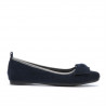 Baleriny damskie 638 indygo welur