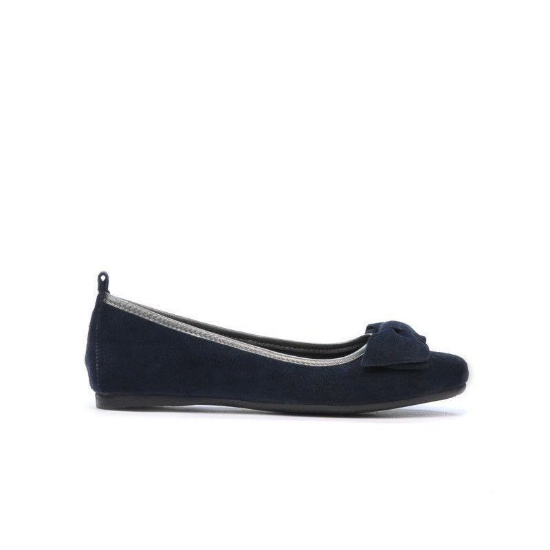 Baleriny damskie 638 indygo welur
