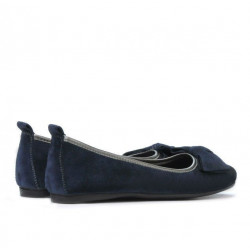 Baleriny damskie 638 indygo welur