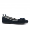 Baleriny damskie 638 indygo welur