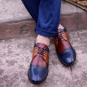 Buty casual / eleganckie dla mężczyzn 874 indygo+brązowy