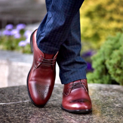 Eleganckie buty męskie 828-1 a brązowe lifestyle