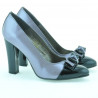 Eleganckie buty damskie 1226 lakierowane jasny fiolet + czarny