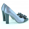 Eleganckie buty damskie 1226 lakierowane jasny fiolet + czarny