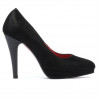 Eleganckie buty damskie 1233 czarny satynowy