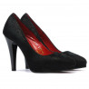 Eleganckie buty damskie 1233 czarny satynowy