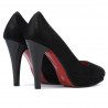Eleganckie buty damskie 1233 czarny satynowy