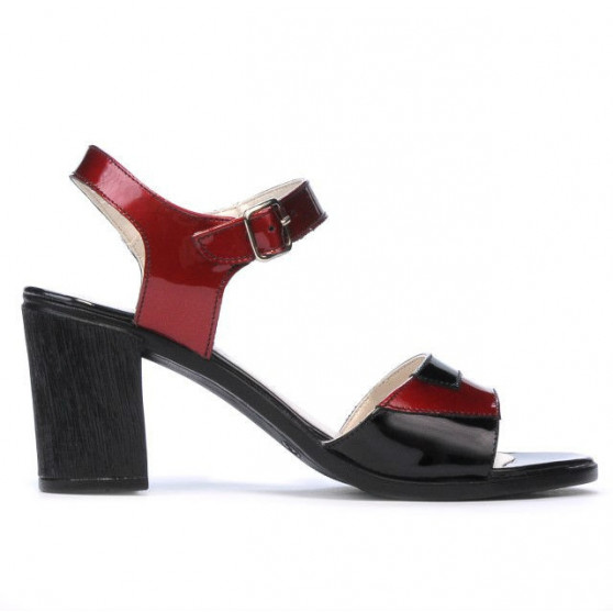 Sandały damskie 5042 bordo+czarne