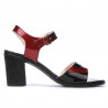 Sandały damskie 5042 bordo+czarne