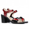 Sandały damskie 5042 bordo+czarne