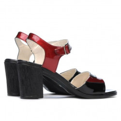 Sandały damskie 5042 bordo+czarne