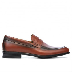 Casualowe / eleganckie buty męskie 875 koniak