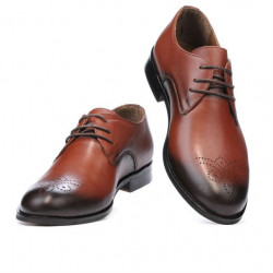 Eleganckie buty męskie 878 koniak