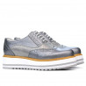Damskie buty casual 683-1 szary perłowy połączony