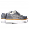 Damskie buty casual 683-1 szary perłowy połączony