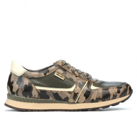 Sneakersy męskie 833 kawa kamuflaż