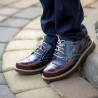 Buty dziecięce 154 lakier bordo kombinowany