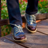 Buty dziecięce 154 lakier bordo kombinowany