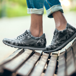 Buty sportowe męskie 833 szare kamuflaż
