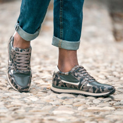 Sneakersy męskie 833 kawa kamuflaż