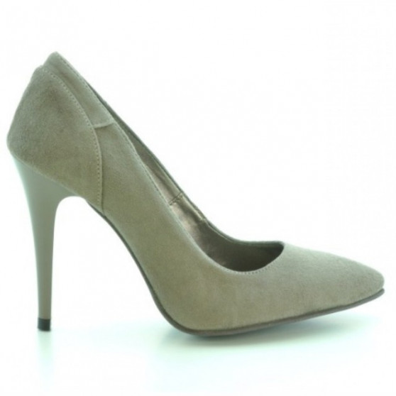 Eleganckie damskie buty 1230 cappuccino antylopa