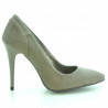 Eleganckie damskie buty 1230 cappuccino antylopa