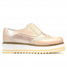 Damskie buty casual 683-1 w kolorze pudrowym kombinowane
